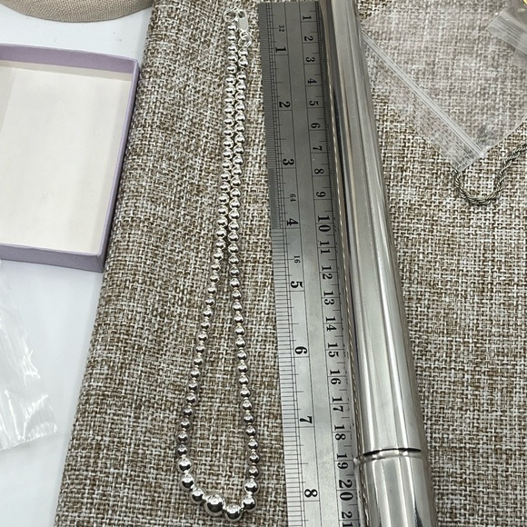 Vintage Sterling Silver Graduated Bead Necklace – 16" – 13.5g - Picture 15 of 16